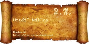 Uttó Nóra névjegykártya
