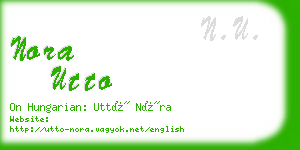 nora utto business card